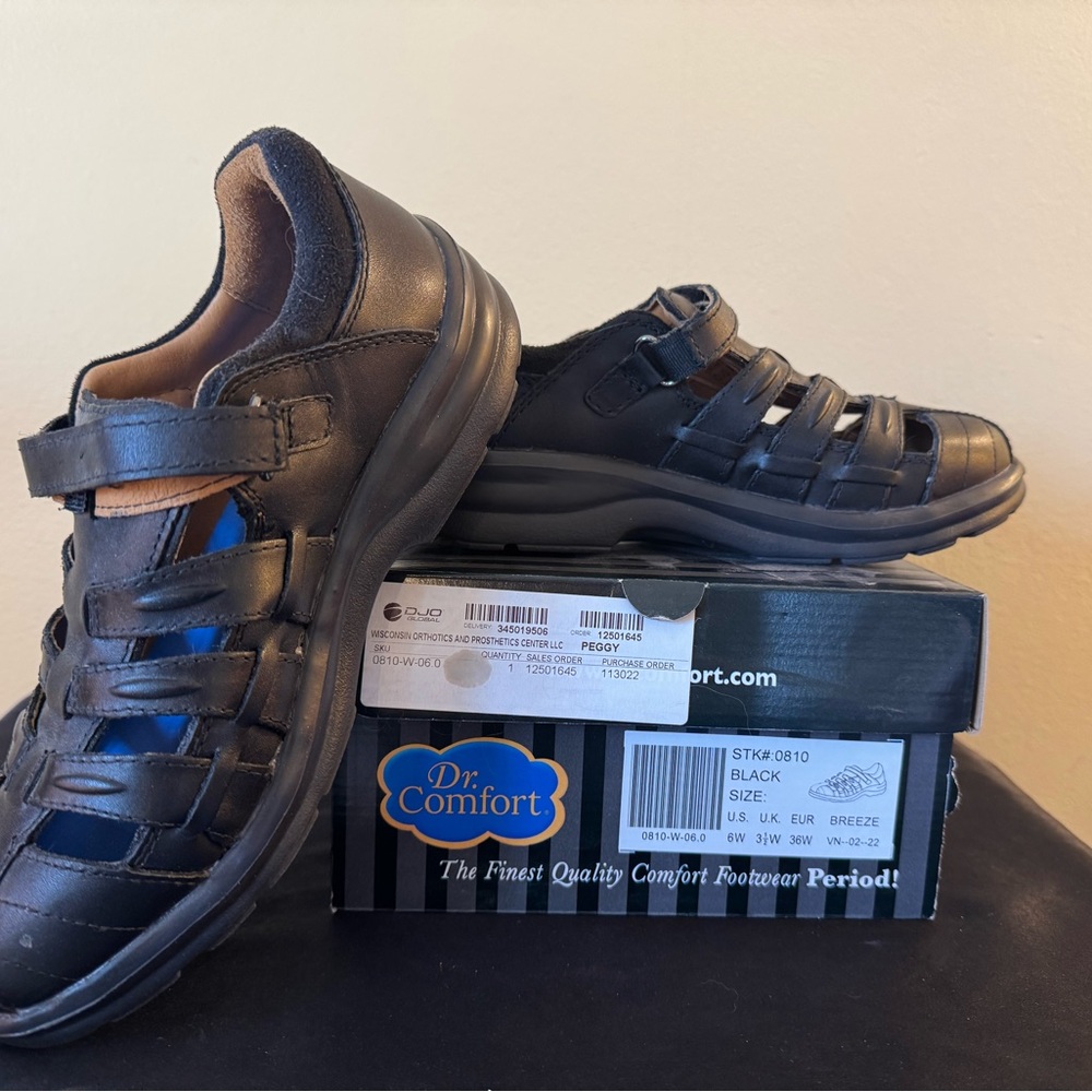 Women’s Dr. Comfort “Breeze” Orthopedic Black Shoes